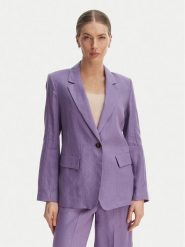 Marella Marynarka Vincita 2615041012 Fioletowy Regular Fit. Fioletowe żakiety damskie Marella, bez wzorów, ze lnu. Za 909.99 zł.