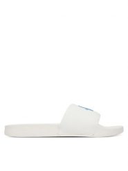 Tommy Hilfiger Klapki Th Script Pool Slide FW0FW09286 Biały. Białe klapki damskie Tommy Hilfiger, bez wzorów, z materiału, bez obcasa. Za 169.99 zł.