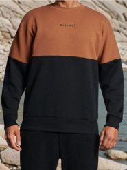 Bluza crewneck z bawełną - czarny. Czarne bluzy męskie Sinsay, l, bez wzorów, z bawełny, bez kaptura. Za 49.99 zł.