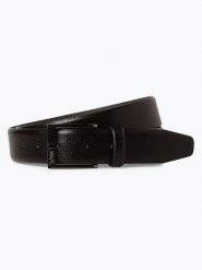 BOSS pasek skórzany Mężczyźni skóra czarny, 85. Czarne paski damskie Boss, bez wzorów, ze skóry, wizytowe. Za 349.95 zł.