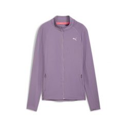 Sweter damski z zamkiem błyskawicznym Puma For Her Ribbed. Fioletowe swetry damskie Puma, m, bez wzorów, z elastanu, bez kołnierzyka, bez ramiączek, długie, bez kaptura. Za 237.70 zł.