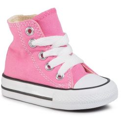 Trampki Converse. Czerwone półbuty dziewczęce Converse, bez wzorów, bez zapięcia. Za 169.99 zł.