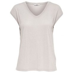 ONLY T-shirt damski Silver y S / SV Neck Lurex Top Jrs Noos Sepia Rose (rozmiar XS). Brązowe koszule damskie Only, s, bez wzorów, z włókna, bez kołnierzyka, bez ramiączek. W wyprzedaży za 66.00 zł.