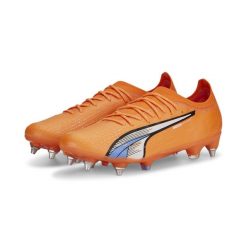 Buty piłkarskie męskie PUMA Ultra Ultimate MXSG. Białe buty sportowe męskie Puma, bez zapięcia, do piłki nożnej. Za 449.99 zł.
