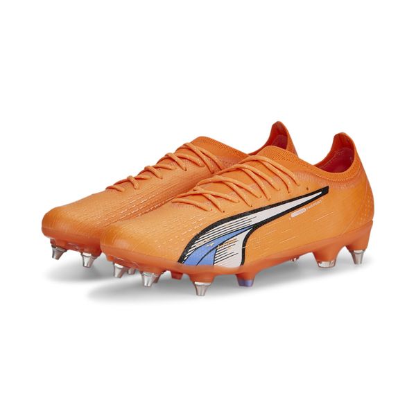 Buty piłkarskie męskie PUMA Ultra Ultimate MXSG. Białe buty sportowe męskie Puma, bez zapięcia, do piłki nożnej. Za 449.99 zł.