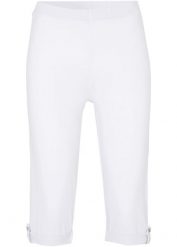 Legginsy rybaczki z bawełny organicznej. Czarne legginsy damskie bonprix, bez wzorów, z bawełny. Za 59.99 zł.