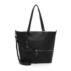 Tamaris Torebka Shopper TAS Nele Torby na zakupy 1 ct Czarny Damski. Czarne torby na ramię damskie Tamaris, bez wzorów, z poliesteru, na ramię, bez dodatków. Za 255.99 zł.