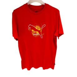 Puma Koszulka Euro Cup Spain 68454011. Czerwone koszulki sportowe męskie Puma, l, bez wzorów, z materiału, bez kołnierzyka, bez ramiączek. Za 95.28 zł.