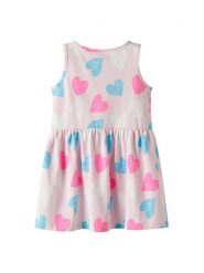 NAME IT Sukienka codzienna Vineo 13230153 Różowy Regular Fit. Czerwone sukienki dla dziewczynek Name it, bez wzorów, z bawełny, bez ramiączek. Za 39.99 zł.