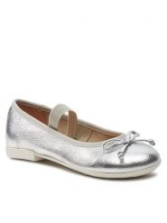 Geox Baleriny Jr Plie' J4555D 00044 C1007 S Srebrny. Szare baleriny dziewczęce Geox, bez wzorów, ze skóry, bez zapięcia. Za 159.99 zł.