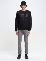 Bluza męska z nadrukiem czarna Ecodort 906. Czarne bluzy męskie Big Star, l, z aplikacjami, bez kaptura. Za 199.99 zł.