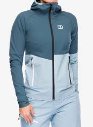 Kurtka softshell damska Ortovox Punta Berrino Hooded Jacket. Niebieskie kurtki damskie ORTOVOX, m, bez wzorów, z materiału, bez kaptura. Za 962.49 zł.