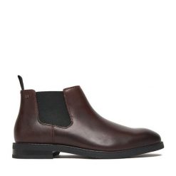 Sztyblety GINO ROSSI. Brązowe botki męskie Gino Rossi, bez wzorów, bez zapięcia. Za 379.99 zł.