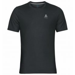 Koszulka z krótkim rękawem trekkingowa męska Odlo T-shirt F-DRY. Czarne koszulki sportowe męskie Odlo, m, bez wzorów, bez kołnierzyka, bez ramiączek, trekkingowe. Za 239.99 zł.