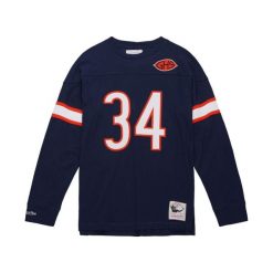 Koszulka nfl z długim rękawem Chicago Bears Walter Payton. Niebieskie koszulki sportowe męskie Mitchell & Ness, m, bez wzorów, bez kołnierzyka, bez ramiączek. W wyprzedaży za 396.00 zł.