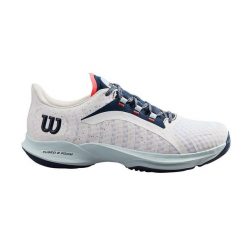 Buty techniczne Wilson Hurakn Pro do padla. Białe obuwie sportowe damskie Wilson, bez wzorów, z poliesteru. W wyprzedaży za 388.85 zł.