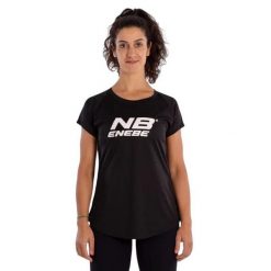 Koszulka damska Enebe Zircon. Czarne koszulki sportowe damskie ENEBE, xs, bez wzorów, z materiału, bez kołnierzyka, bez ramiączek. Za 145.99 zł.