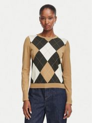 Marella Sweter Emme by Marella Carabo 2625366131 Brązowy jasny Regular Fit. Brązowe swetry damskie Marella, l, bez wzorów, z wiskozy, bez kołnierzyka, bez ramiączek, bez kaptura. Za 609.99 zł.