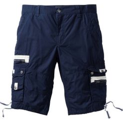 Bermudy Loose Fit bonprix ciemnoniebieski. Niebieskie szorty męskie bonprix. Za 59.99 zł.