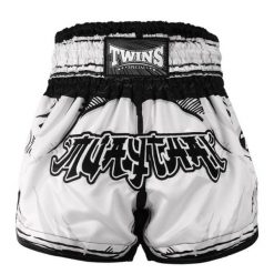 Szorty do boksu tajskiego Twins Special TTBL. Białe szorty damskie TWINS, l, bez wzorów, z materiału, retro. Za 337.50 zł.