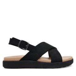 Sandały Keen. Czarne sandały damskie Keen, bez wzorów, bez obcasa, na płaskiej podeszwie, bez zapięcia. Za 299.99 zł.
