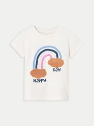 NAME IT T-Shirt 13232087 Écru Regular Fit. T-shirty i topy dla dziewczynek Name it, bez wzorów, z bawełny, bez ramiączek. Za 39.99 zł.