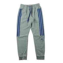 Second life - Spodnie dresowe męskie 3-Stripes Badge of Sport - Jak nowy. Szare spodnie sportowe męskie Adidas, m, bez wzorów, z dresówki, do biegania. Za 146.96 zł.