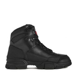 Trzewiki Hunter. Czarne botki męskie Hunter, bez wzorów, bez zapięcia. Za 479.99 zł.