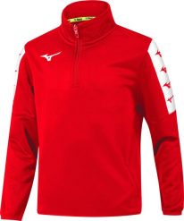 Bluza Mizuno Nara TT. Czerwone bluzy męskie Mizuno, l, bez wzorów, z materiału, bez kaptura, na fitness i siłownię. Za 181.00 zł.