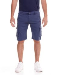 Męskie szorty cargo o minimalistycznym kroju. Niebieskie krótkie spodenki sportowe męskie LEONE 1947 APPAREL, l, bez wzorów, z bawełny, na fitness i siłownię. Za 84.16 zł.