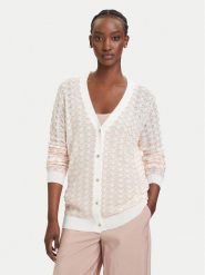 Fracomina Kardigan FS26ST8004K41501 Beżowy jasny Regular Fit. Brązowe kardigany damskie Fracomina, xs, bez wzorów, z lyocellu, bez kołnierzyka, bez ramiączek, bez kaptura. Za 539.99 zł.