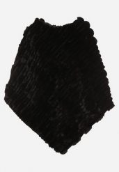 Czarne Ponczo Ozdobione Tłoczeniem Dairis. Czarne swetry damskie Born2be, uniwersalny, z aplikacjami, z jeansu, eleganckie, bez kołnierzyka, bez ramiączek, bez kaptura. Za 159.99 zł.