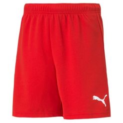 Spodenki dziecięce Puma teamRISE. Białe szorty dla chłopców Puma, bez wzorów, z materiału. Za 49.09 zł.