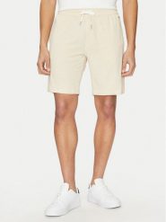 Tommy Hilfiger Szorty sportowe UM0UM03364 Beżowy Regular Fit. Brązowe krótkie spodenki sportowe męskie Tommy Hilfiger, m, bez wzorów, z bawełny. Za 129.99 zł.