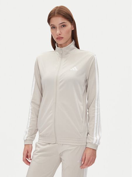 Adidas Bluza Tricot 3-Stripes JD4521 Beżowy Regular Fit. Brązowe bluzy damskie Adidas, s, bez wzorów, z syntetyku, bez kaptura. Za 159.99 zł.