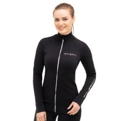Bluza dresowa termoaktywna rozpinana damska Brubeck Athletic. Czarne bluzy damskie Brubeck, xl, bez wzorów, z dresówki, bez kaptura. Za 239.99 zł.