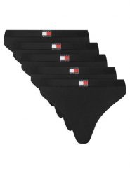 Tommy Hilfiger Komplet 5 par stringów UW0UW05642 Czarny. Czarne stringi damskie Tommy Hilfiger, s, bez wzorów, z bawełny. Za 219.99 zł.