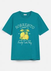 T-shirt z czystej bawełny. Niebieskie t-shirty męskie bonprix, m, bez wzorów, z bawełny, bez kołnierzyka. Za 42.99 zł.
