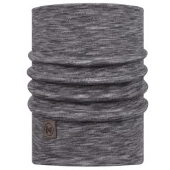 Komin wielofunkcyjny z wełny merynosów Buff Merino Heavyweight. Szare szaliki i chusty damskie Buff, bez wzorów, z materiału. Za 132.49 zł.