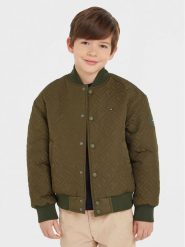 Tommy Hilfiger Kurtka bomber KB0KB08565 Zielony Regular Fit. Zielone kurtki i płaszcze dla chłopców Tommy Hilfiger, bez wzorów, z syntetyku, bez kaptura. Za 559.99 zł.