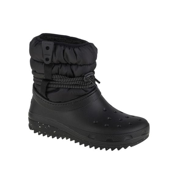 Śniegowce Dla Dorosłych Crocs Classic Neo Puff Luxe Boot W. Czarne śniegowce i trapery damskie Crocs, z materiału. Za 269.99 zł.