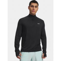 T-shirt Męski Under Armour UA Velociti 1/4 Zip. Czarne t-shirty męskie Under Armour, m, bez wzorów, sportowe, bez kołnierzyka. Za 229.99 zł.