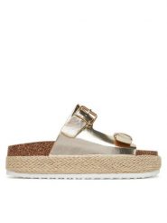 DeeZee Espadryle LB-P1690 Złoty. Żółte espadryle damskie DeeZee, bez wzorów, z materiału, bez obcasa, bez zapięcia. Za 104.99 zł.