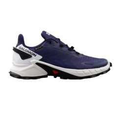 Buty do biegania damskie Salomon Supercross 4 GTX. Niebieskie obuwie sportowe damskie Salomon, bez wzorów, do biegania. Za 480.00 zł.