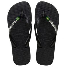 Klapki Havaianas Model 4110850 Kolor Czarny. Czarne klapki męskie Havaianas, z gumy, klasyczne. Za 61.49 zł.