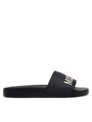 LOVE MOSCHINO Klapki JA28052G0MI14000 Czarny. Czarne klapki damskie Love Moschino, bez wzorów, z tworzywa sztucznego, bez obcasa. Za 259.99 zł.