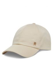 Tommy Hilfiger Czapka z daszkiem Elevated Chic Soft Cap AW0AW17138 Écru. Rękawiczki damskie Tommy Hilfiger, bez wzorów, z bawełny. Za 119.99 zł.