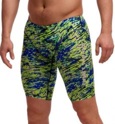 Spodenki do pływania Jammery Funky Trunks Scaled Back. Niebieskie kąpielówki męskie FUNKY TRUNKS, m, bez wzorów, z materiału, na fitness i siłownię. Za 219.00 zł.
