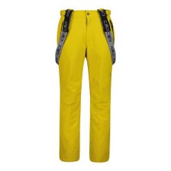 Spodnie narciarskie męskie CMP 3W17397N gold green. Białe spodnie snowboardowe męskie CMP, l, bez wzorów, z materiału, narciarskie. Za 449.99 zł.
