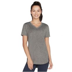 Skechers Diamond Blissful Tunic Tee, damski t-shirt. Czarne koszulki sportowe damskie Skechers, xs, bez wzorów, sportowe, bez kołnierzyka. Za 69.99 zł.